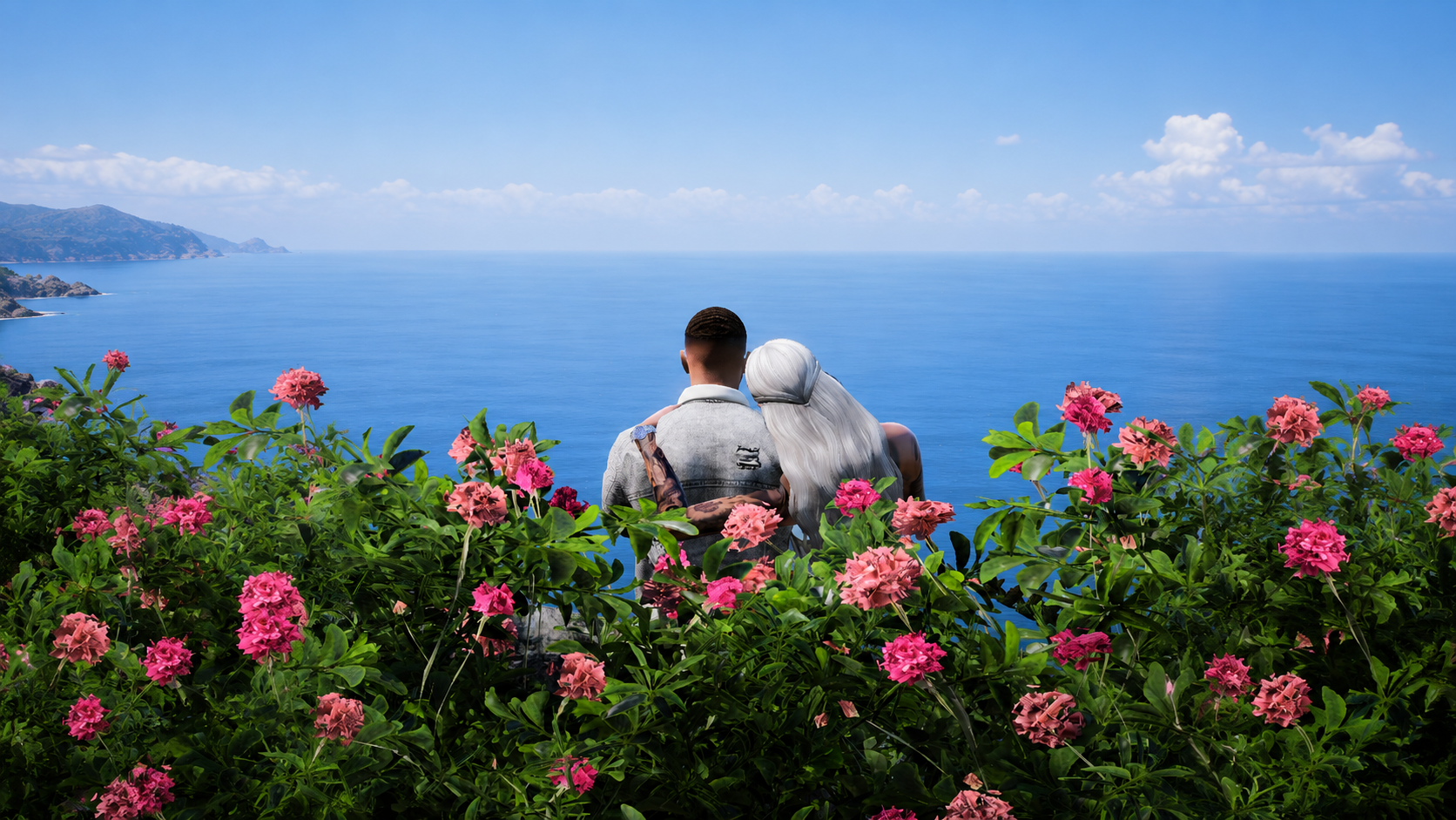 Gemeinsamer Moment am Meer